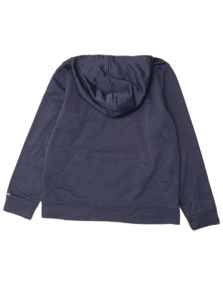 UNDER ARMOUR Girls loose Hoodie Jumper 11-12 Years Large  Navy Blue