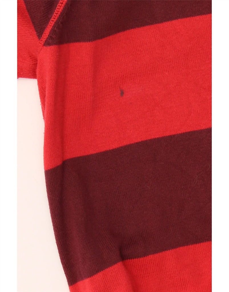 TOMMY HILFIGER Womens Boat Neck Jumper Sweater UK 14 Large Red Striped Vintage Tommy Hilfiger and Second-Hand Tommy Hilfiger from Messina Hembry 