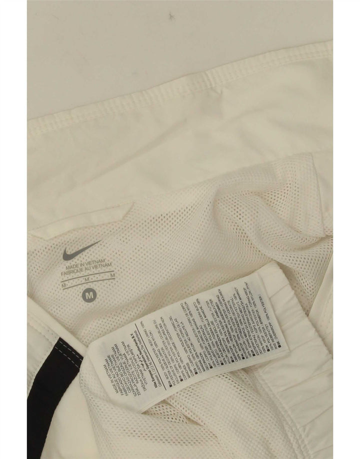 Nike Womens Tracksuit Top Jacket UK 14 Medium White Colourblock Polyester