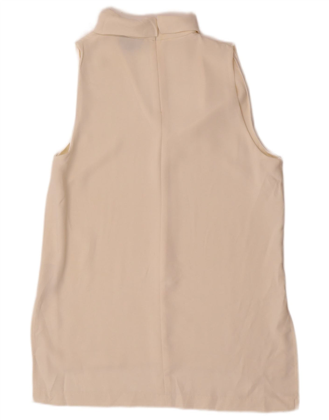 Topshop Womens Sleeveless Blouse Top UK 10 Small Off White Polyester