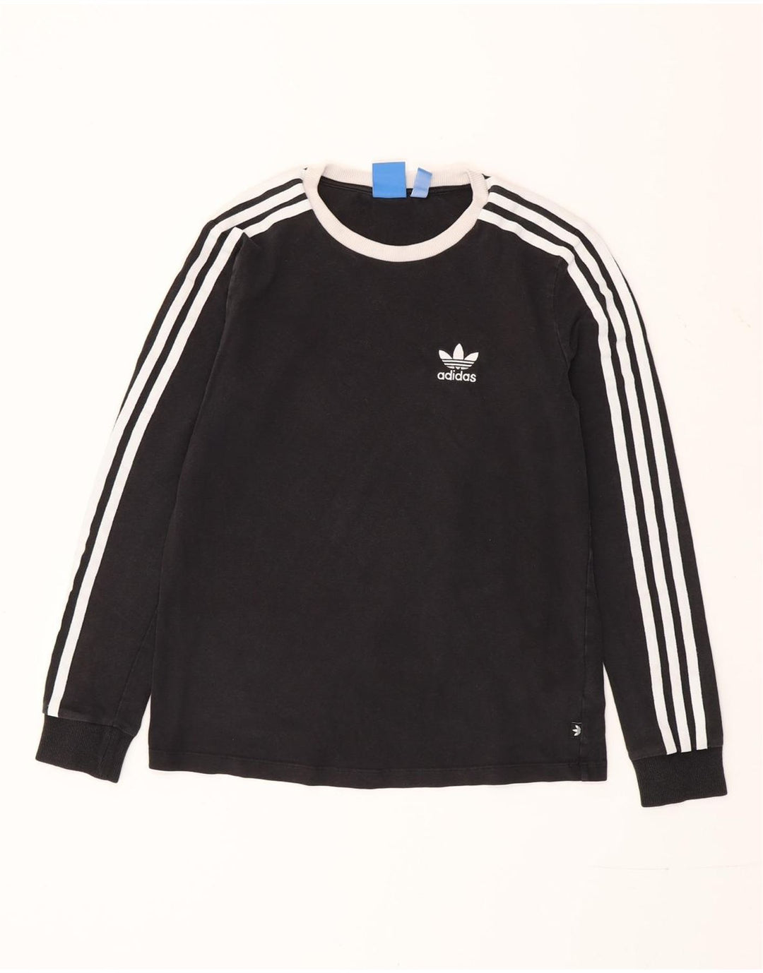 ADIDAS Womens Top Long Sleeve UK 12 Medium Black Cotton