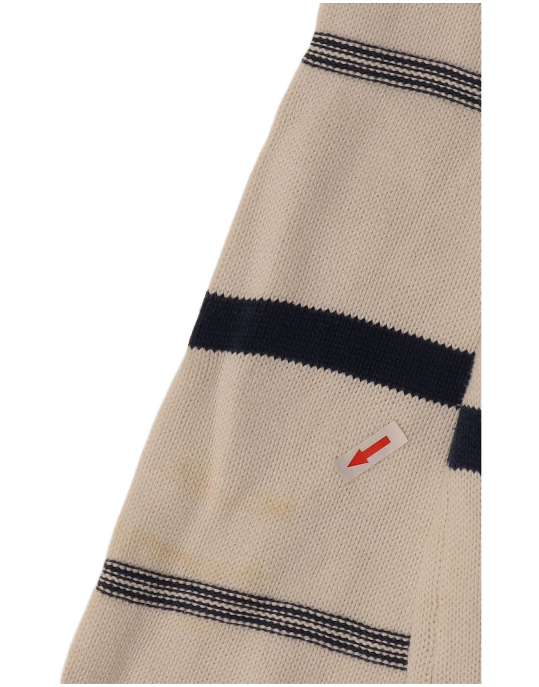 Stefanel Mens V-Neck Jumper Sweater XL White Argyle/Diamond