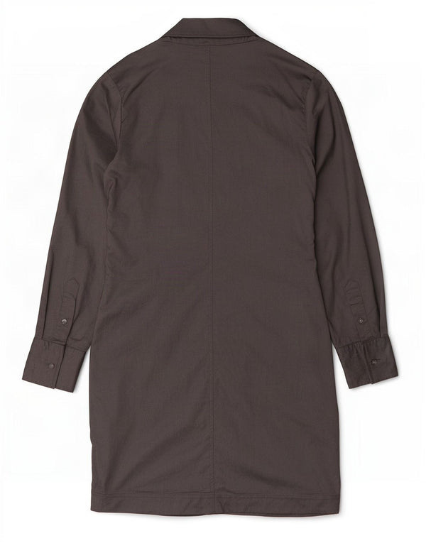 Ted Baker Womens Long Sleeve Shirt Dress Size 3 Medium Grey Acetate