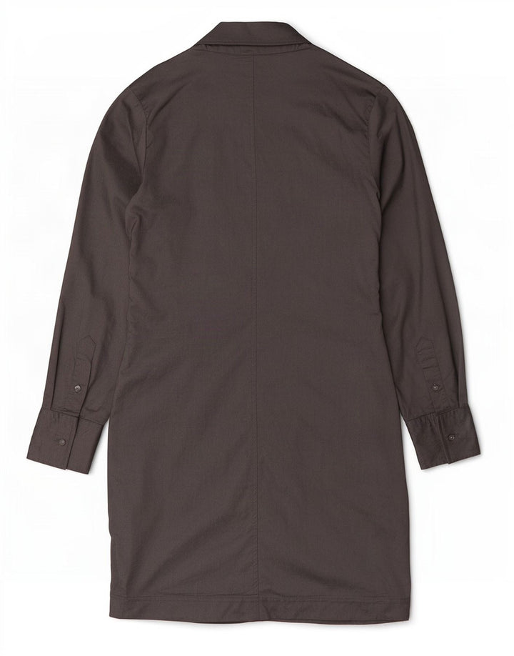 Ted Baker Womens Long Sleeve Shirt Dress Size 3 Medium Grey Acetate