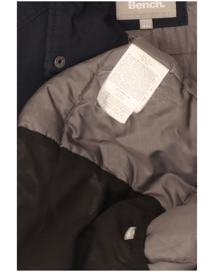 Bench Mens Utility Jacket UK 44 2XL Navy Blue Cotton