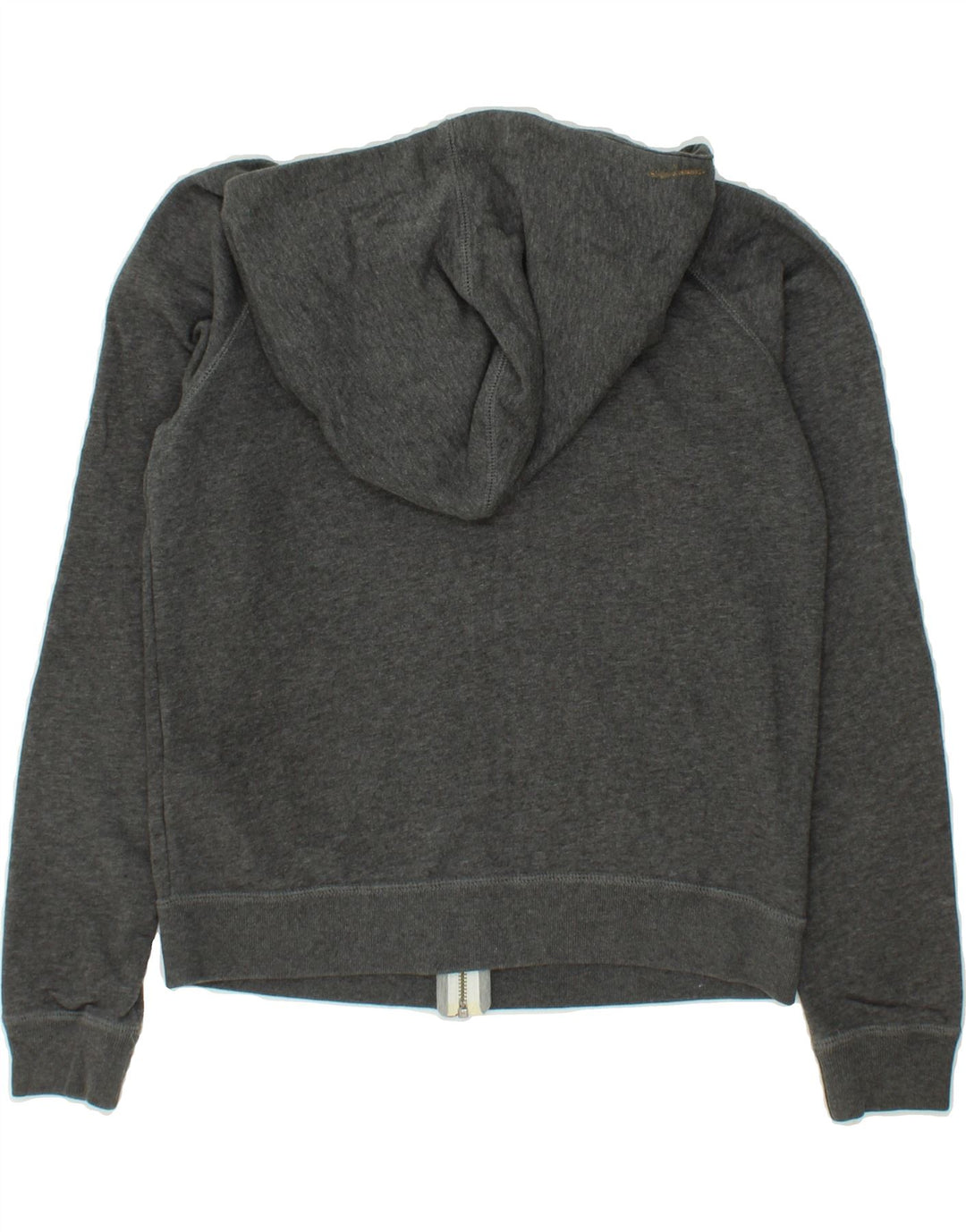 NIKE Womens Graphic Zip Hoodie Sweater UK 14 Medium Grey Cotton Vintage Nike and Second-Hand Nike from Messina Hembry 