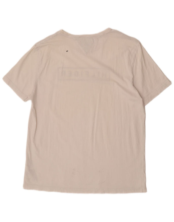 Tommy Hilfiger Mens Regular Fit Graphic T-Shirt Top 2XL White Cotton