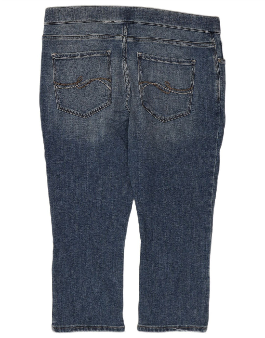 LEE Womens Mid Rise Capri Jegging Jeans US 16 2XL W38 L21 Blue Cotton