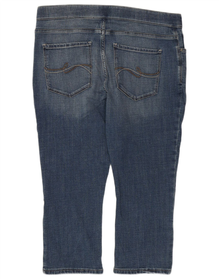 LEE Womens Mid Rise Capri Jegging Jeans US 16 2XL W38 L21 Blue Cotton