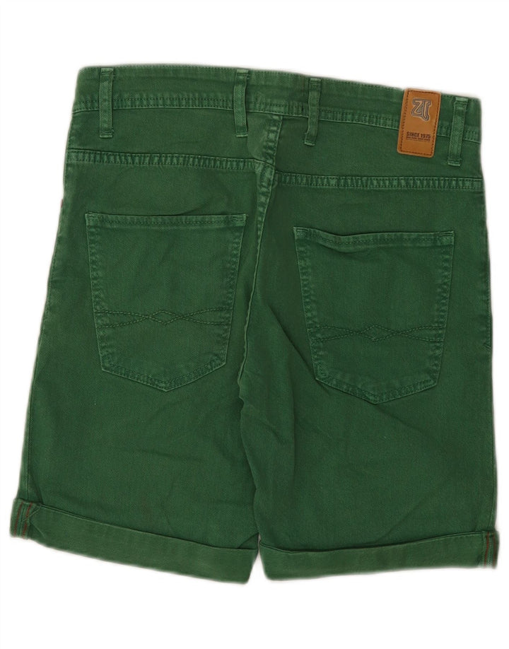 Zara Mens Denim Shorts EU 40 Medium W31 Green
