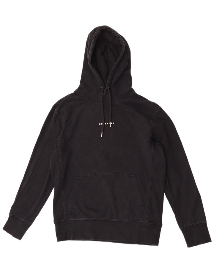 Superdry Mens Hoodie Jumper Medium Black Cotton