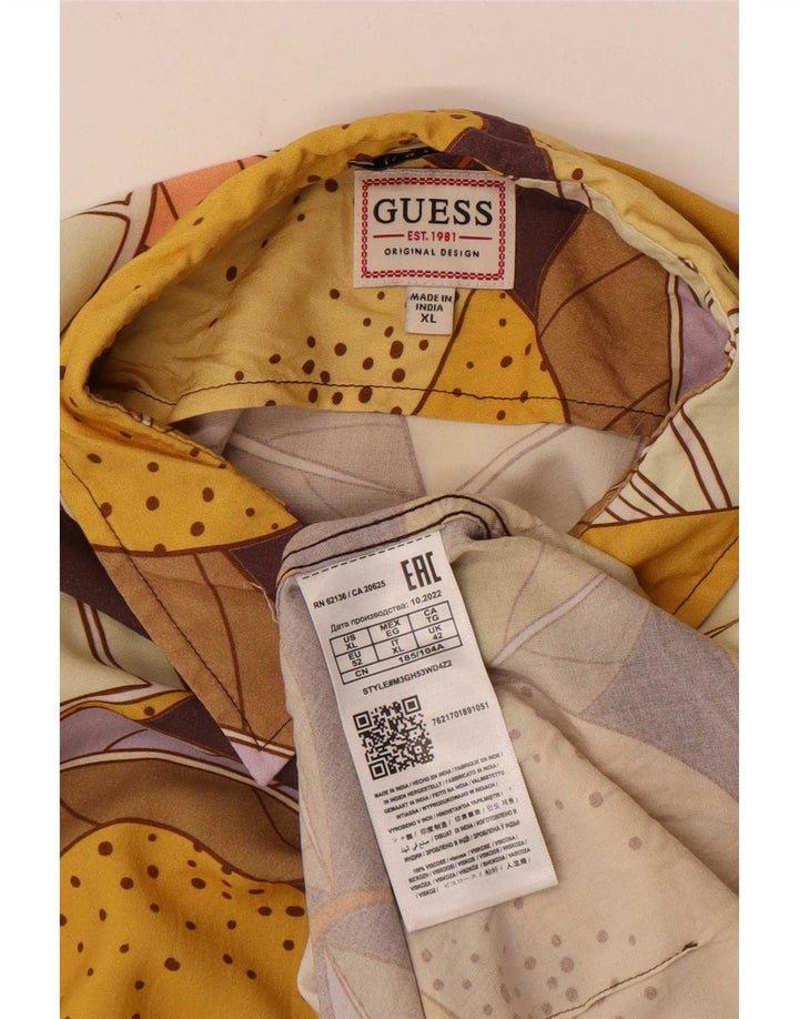 Guess Mens Short Sleeve Shirt XL Multicoloured