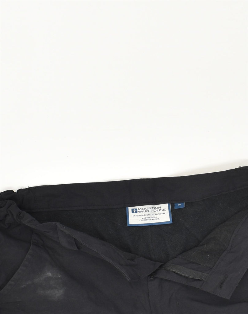 MOUNTAIN WAREHOUSE Mens Straight Windbreaker Trousers W30 L29 Black | Vintage Mountain Warehouse | Thrift | Second-Hand Mountain Warehouse | Used Clothing | Messina Hembry 