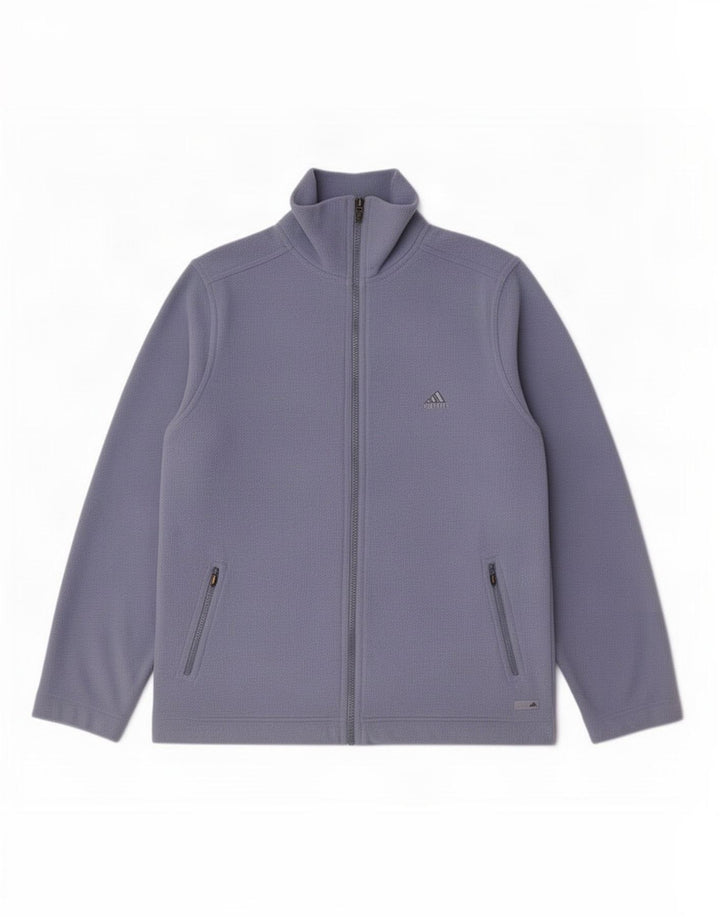 Adidas Womens Fleece Jacket UK 18 XL Blue Polyester