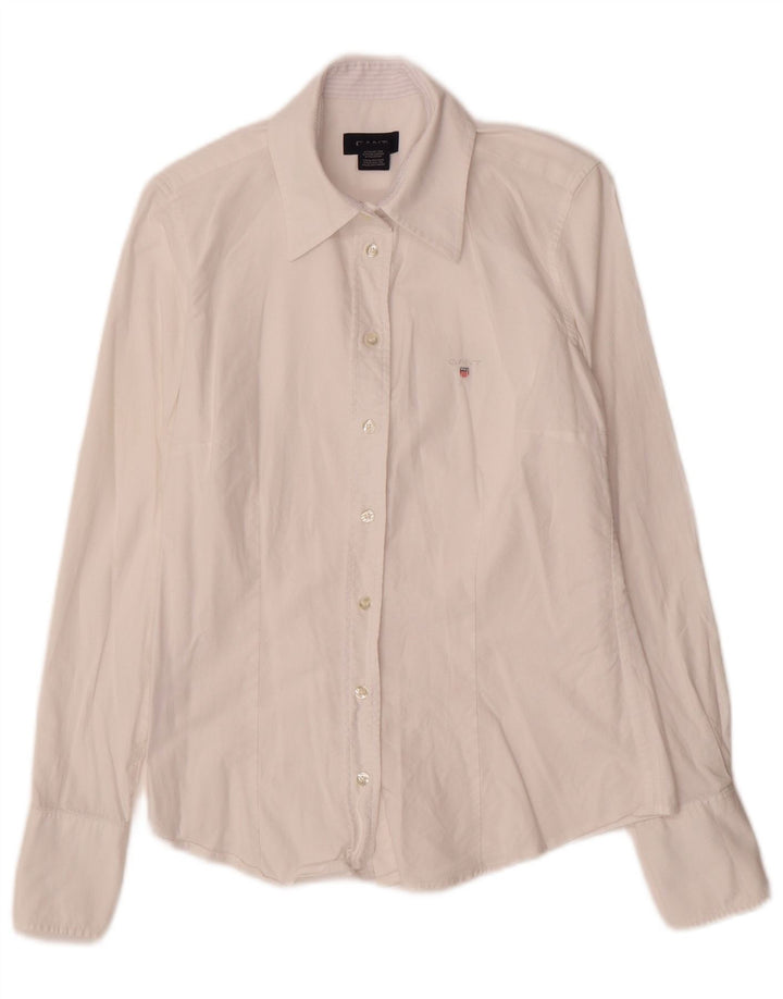 Gant Womens Shirt UK 10 Small White Cotton