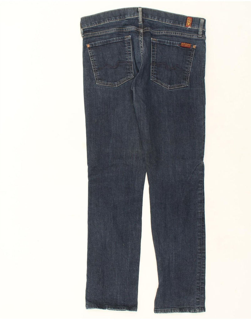 7 FOR ALL MANKIND Womens Straight Jeans W29 L29 Blue Cotton | Vintage 7 For All Mankind | Thrift | Second-Hand 7 For All Mankind | Used Clothing | Messina Hembry 