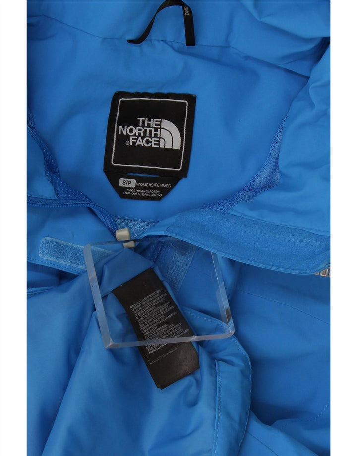 The North Face Womens Hooded Rain Jacket UK 10 Small Blue Polyester