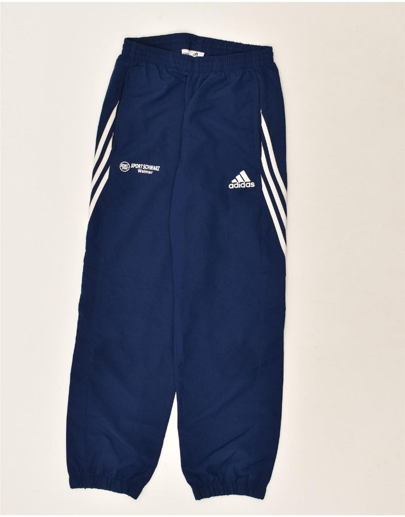 ADIDAS Mens Tracksuit Trousers Joggers Small Navy Blue Polyester | Vintage Adidas | Thrift | Second-Hand Adidas | Used Clothing | Messina Hembry 