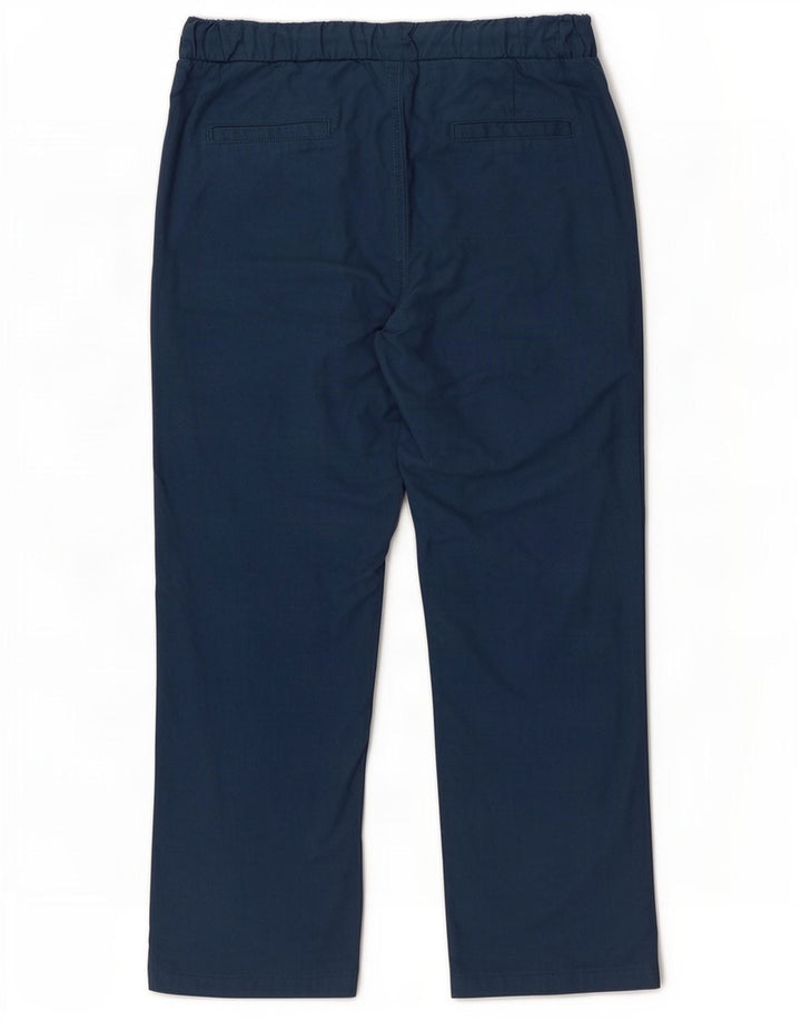 Dack's Mens Straight Chino Trousers Small W32 L25 Blue Cotton
