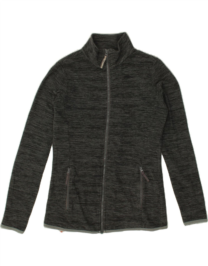 MOUNTAIN WAREHOUSE Womens Fleece Jacket UK 8 Small Grey Flecked Polyester Vintage Mountain Warehouse and Second-Hand Mountain Warehouse from Messina Hembry 