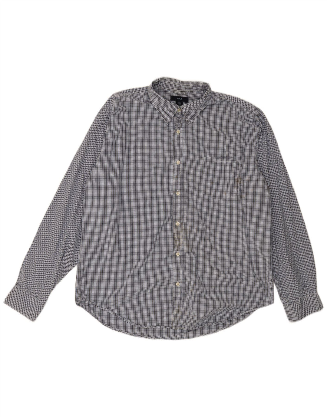 Gap Mens Shirt XL Blue Check Cotton