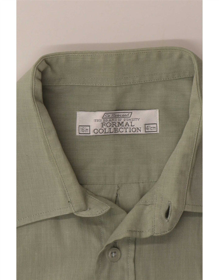 St. Bernard Mens Shirt Size 41 16 Large Green