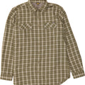 EDDIE BAUER Mens Tall Shirt Large Green Check Polyester Vintage Eddie Bauer and Second-Hand Eddie Bauer from Messina Hembry 
