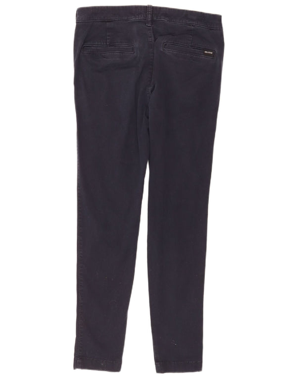 Hollister Mens Slim Chino Trousers W31 L29 Navy Blue Cotton