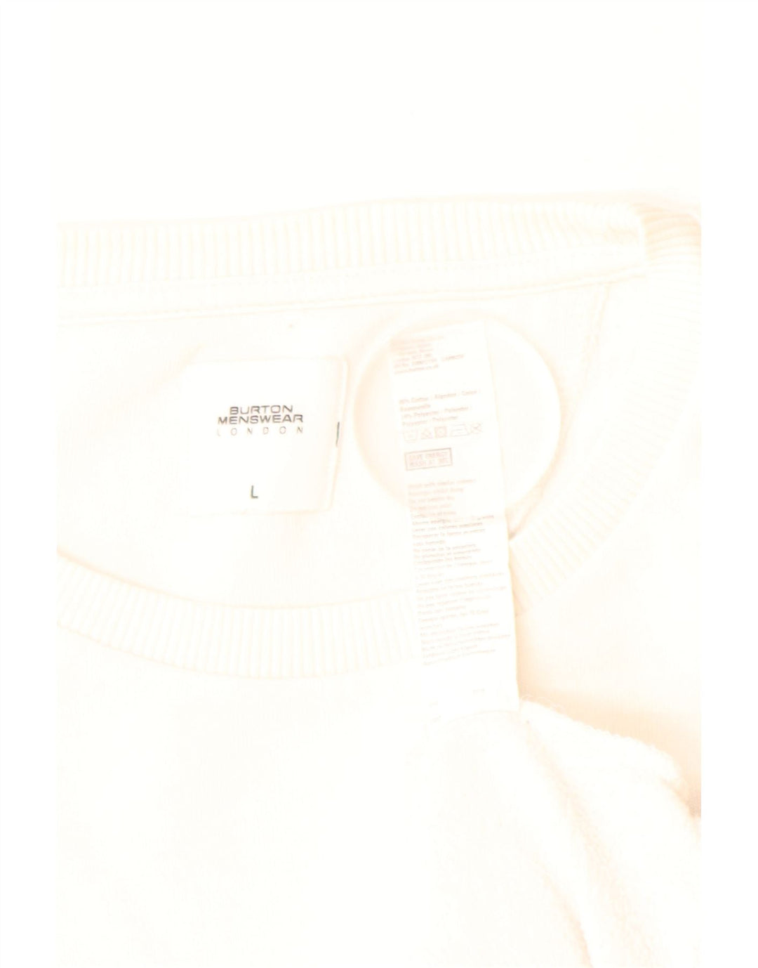 BURTON Mens Sweatshirt Jumper Large White Cotton