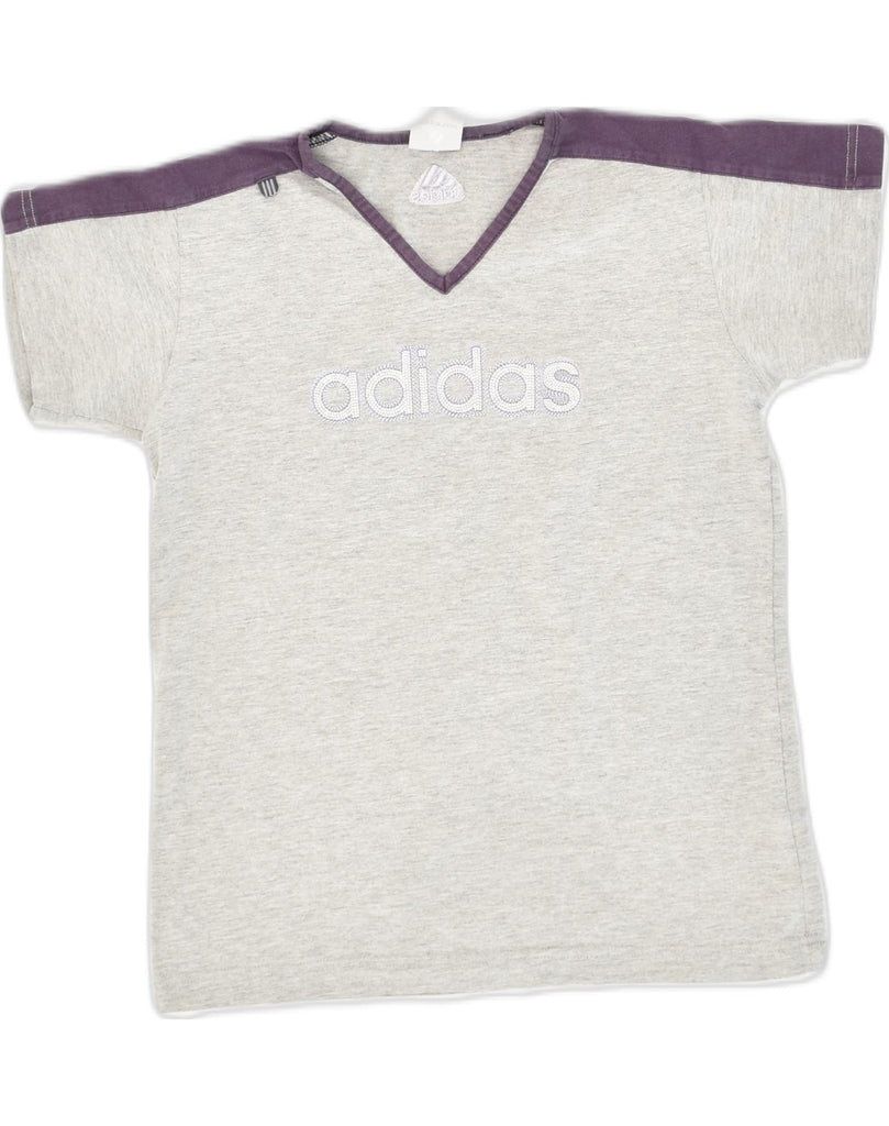 ADIDAS Boys Graphic T-Shirt Top  13-14 Years Grey Cotton | Vintage Adidas | Thrift | Second-Hand Adidas | Used Clothing | Messina Hembry 