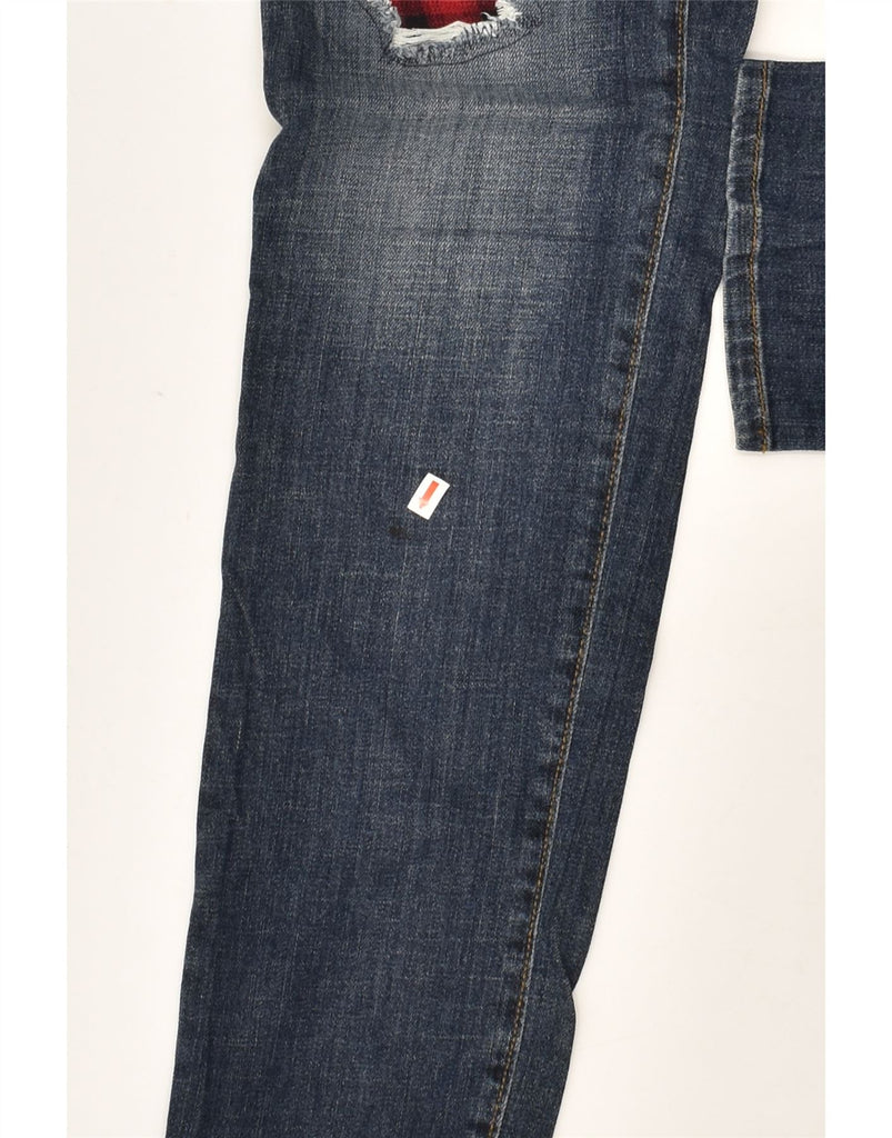 EDDIE BAUER Womens Boyfriend Distressed Straight Jeans W28 L30 Blue Cotton | Vintage Eddie Bauer | Thrift | Second-Hand Eddie Bauer | Used Clothing | Messina Hembry 