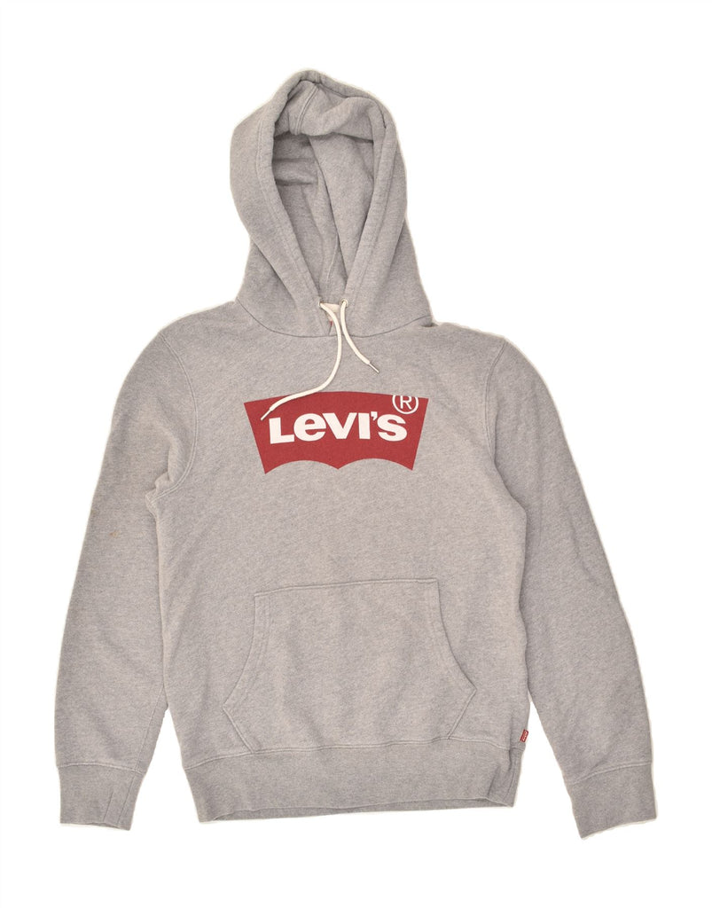 LEVI'S Mens Graphic Hoodie Jumper Small Grey Cotton | Vintage Levi's | Thrift | Second-Hand Levi's | Used Clothing | Messina Hembry 