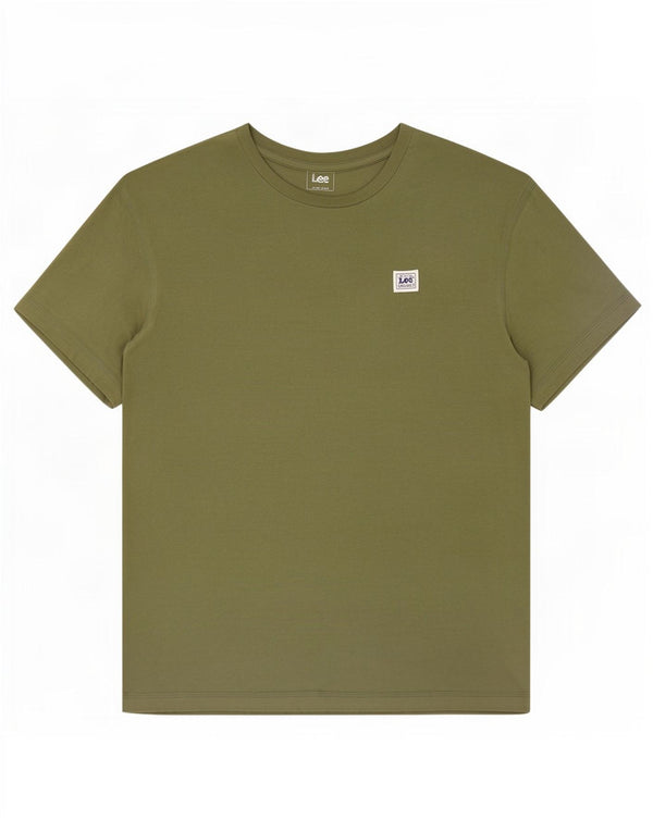 Lee Mens Relaxed Fit T-Shirt Top Large Khaki Cotton