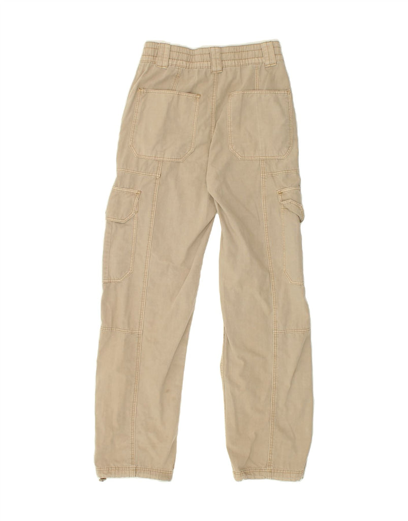 PULL & BEAR Womens Straight Cargo Trousers EU 34 2XS W24 L29 Beige Cotton | Vintage Pull & Bear | Thrift | Second-Hand Pull & Bear | Used Clothing | Messina Hembry 