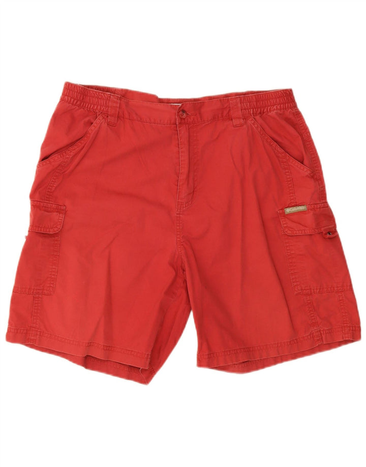 Columbia Womens Cargo Shorts Large W36  Red Cotton