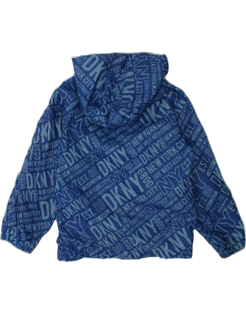 DKNY Boys Hooded Rain Jacket 2-3 Years Blue Polyester | Vintage Dkny | Thrift | Second-Hand Dkny | Used Clothing | Messina Hembry 