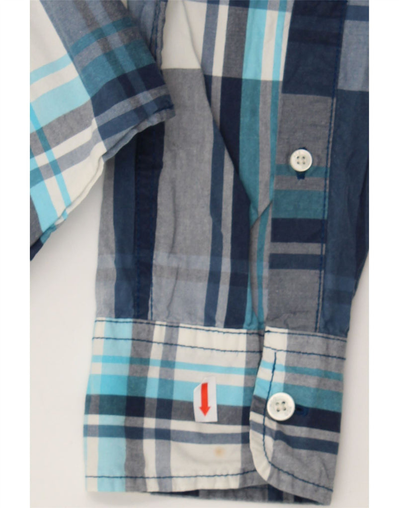 HOLLISTER Mens Shirt Medium Navy Blue Check Cotton Vintage Hollister and Second-Hand Hollister from Messina Hembry 