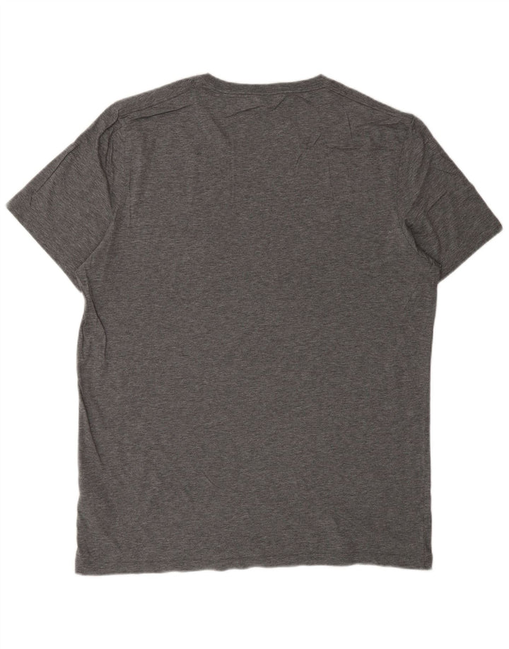 Hugo Boss Mens T-Shirt Top 2XL Grey Flecked Cotton
