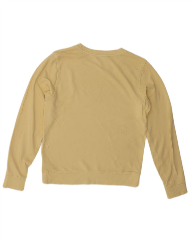 Marks & Spencer Womens Sweatshirt Jumper UK 8 Small Yellow Cotton