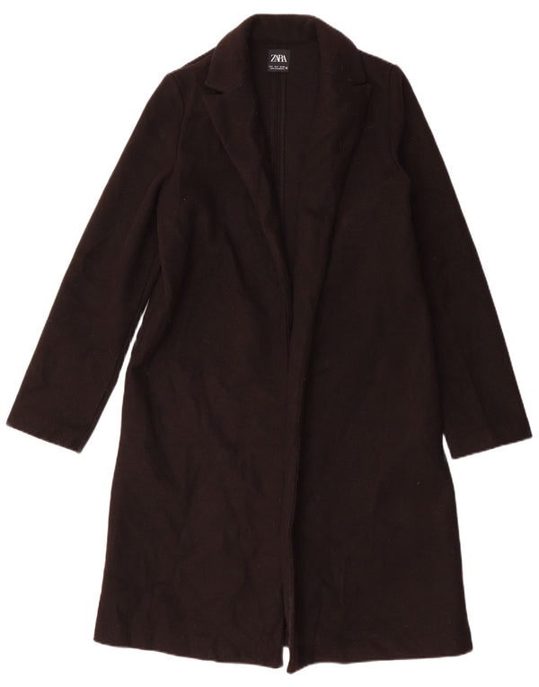 Zara Womens Overcoat UK 10 Small Black