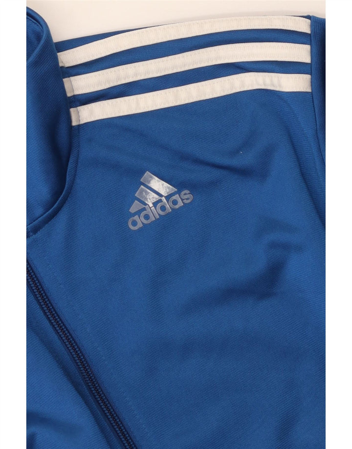 Adidas Mens Tracksuit Top Jacket UK 42/44 Large Blue Polyester