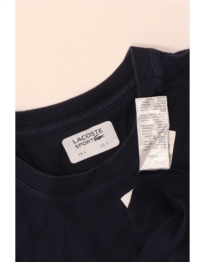 Lacoste Mens T-Shirt Top Size 3 Small Navy Blue Cotton