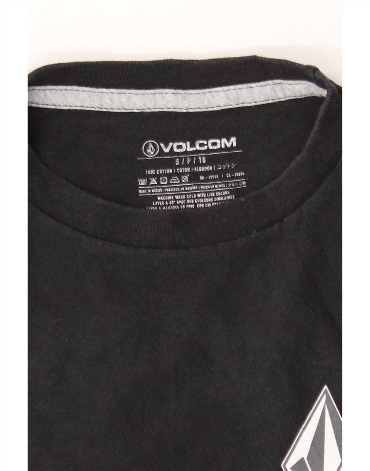 Volcom Womens Graphic T-Shirt Top UK 10 Small Black Cotton
