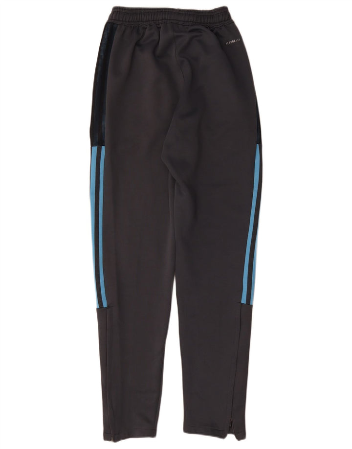 Adidas Mens Real Madrid Tracksuit Trousers Small Navy Blue Polyester