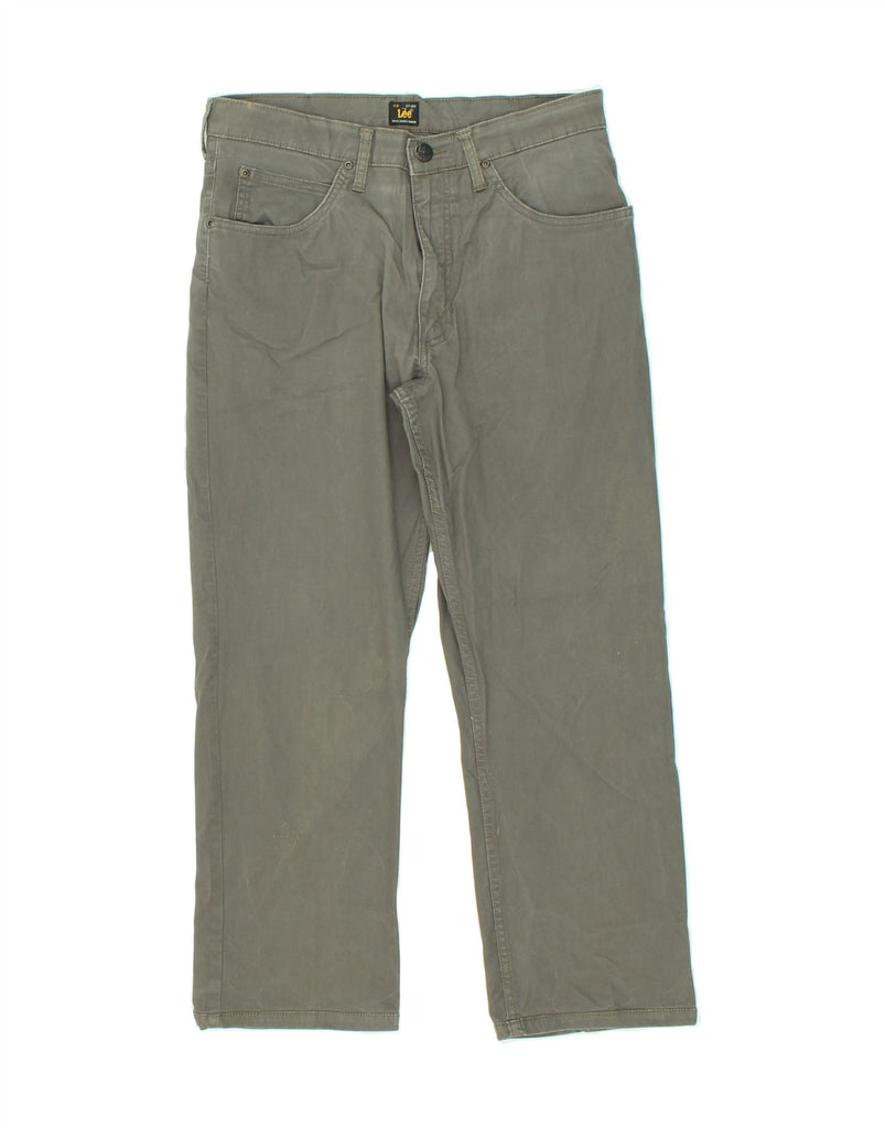 LEE Mens Straight Casual Trousers W31 L24 Grey Cotton | Vintage Lee | Thrift | Second-Hand Lee | Used Clothing | Messina Hembry 