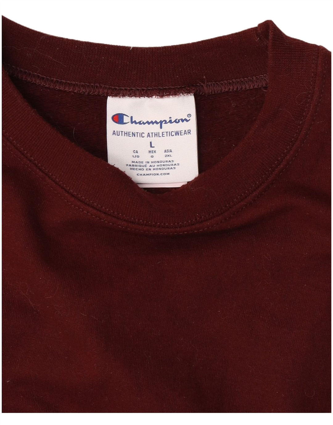 Champion Mens Sweatshirt Jumper Large Burgundy Cotton