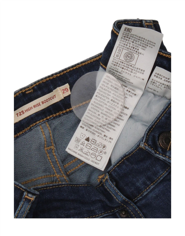 Levi's Womens 725 High Rise Bootcut Jeans W29 L35 Blue Lyocell