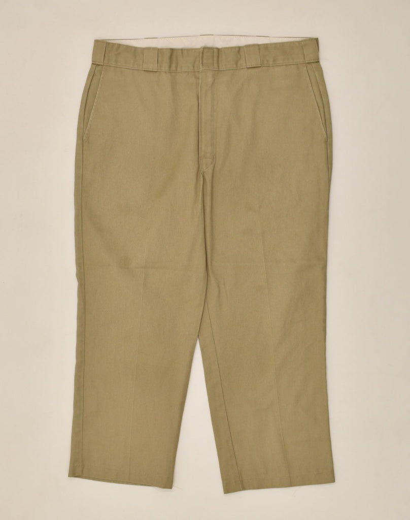 DICKIES Mens Straight Casual Trousers W38 L25  Beige Polyester | Vintage Dickies | Thrift | Second-Hand Dickies | Used Clothing | Messina Hembry 