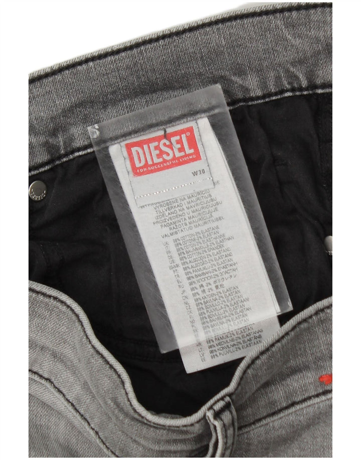 Diesel Mens Slim Jeans W30 L30 Grey Cotton