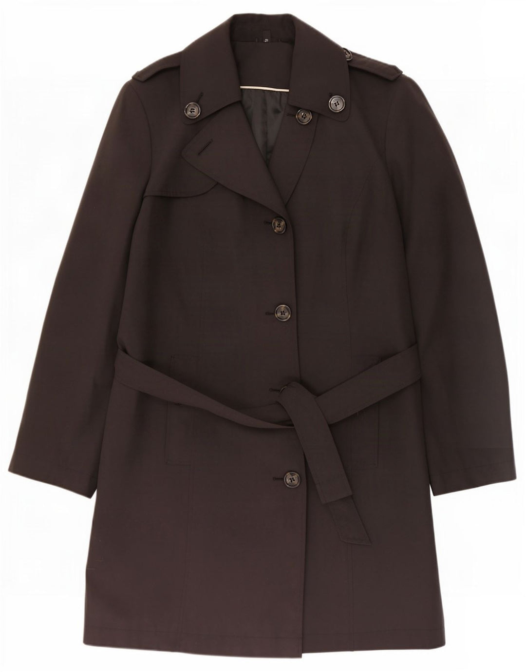 Marks & Spencer Womens Trench Coat UK 22 3XL Black Polyester